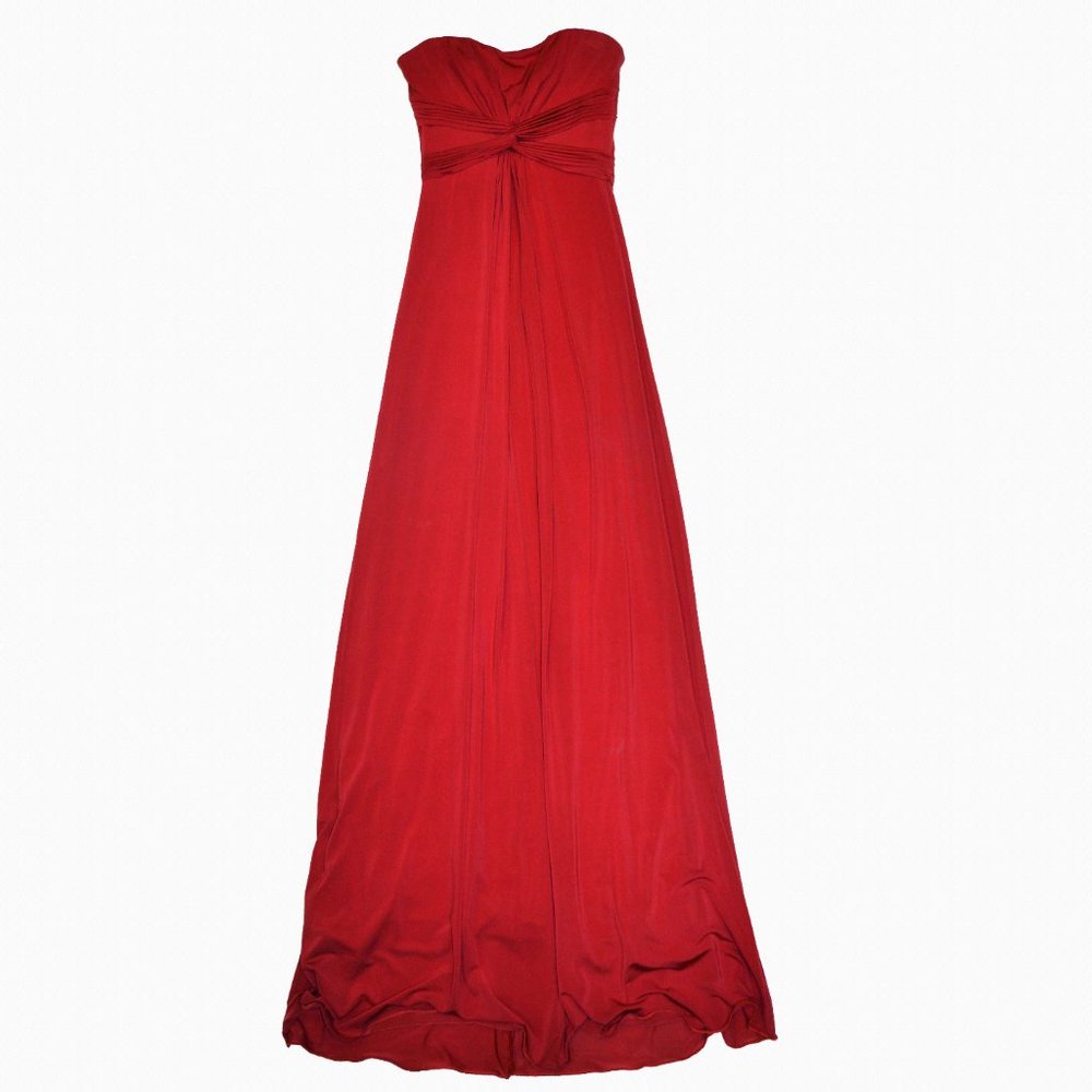 BCBGMaxAzria Red Strapless Floor length Gown - Picture 5 of 14